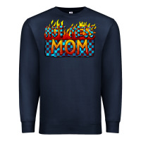 Navy Hot mess mom Mother's Day Premium Sweatshirt - FaDigitalArtStudio