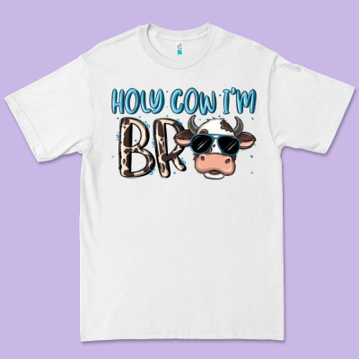 Holy Cow I'm Bro Premium Tee Designed By Maliassmallbusiness