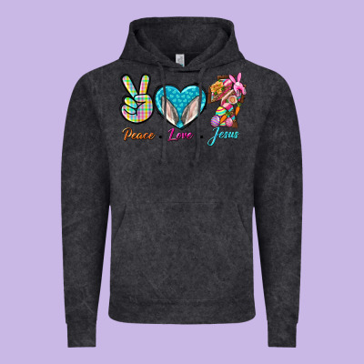 Peace Love Easter Jesus Vintage Hoodie Designed By Bundleandbundleshop