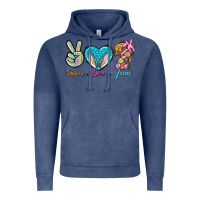 Vintage Denim Peace Love Easter Jesus Vintage Hoodie - BundleAndBundleShop