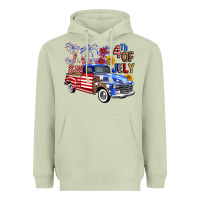 Matcha Western Truck Fourth Of July America Heavyweight Hoodie - FaDigitalArtStudio