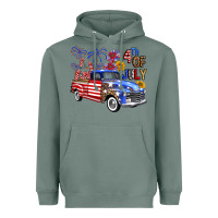 Sage Western Truck Fourth Of July America Heavyweight Hoodie - FaDigitalArtStudio