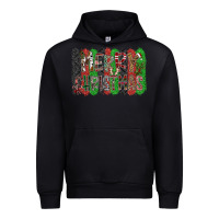 Black Merry Christmas Urban Hoodie - CowhideDigitalArt