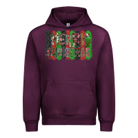 Mauve Wine Merry Christmas Urban Hoodie - CowhideDigitalArt