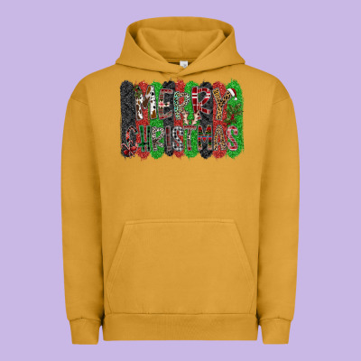 Merry Christmas Urban Hoodie Designed By Cowhidedigitalart