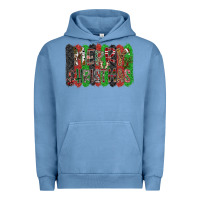 Pigment Pebble Blue Merry Christmas Urban Hoodie - CowhideDigitalArt