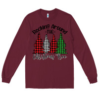 Burgundy Rockin' Around The Christmas Tree Long Sleeve Tee - Bettercallsaul