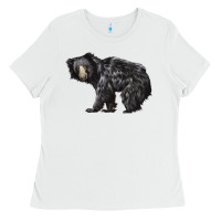 White Sloth Bear Ladies Tee - LillyAllenDesigns