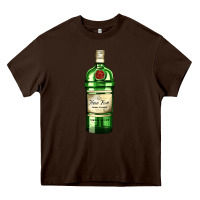 Chocolate Brown have fun gin bottle Heavy Core Tee - AdoDesignShop
