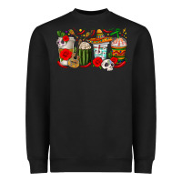 Black Hispanic Heritage Month Coffee Cups Heavyweight Sweatshirt - texasbilliewilder