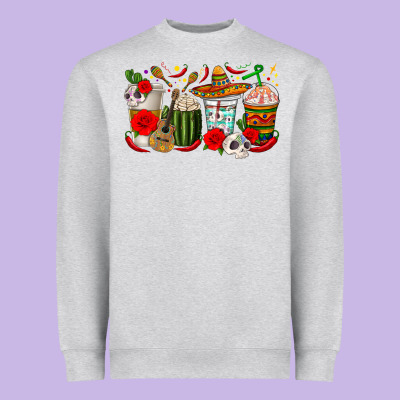 Hispanic Heritage Month Coffee Cups Heavyweight Sweatshirt Designed By Texasbilliewilder