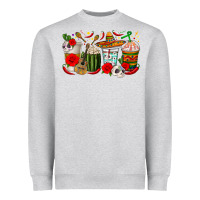 Heather Grey Hispanic Heritage Month Coffee Cups Heavyweight Sweatshirt - texasbilliewilder