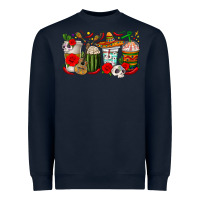 Navy Hispanic Heritage Month Coffee Cups Heavyweight Sweatshirt - texasbilliewilder