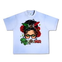 Grape Ice mexicana woman messy bun Urban Heavy Tee - LillyAllenDesigns