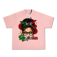 Salmon mexicana woman messy bun Urban Heavy Tee - LillyAllenDesigns