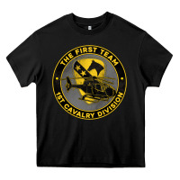 Black the first team 1st cavalry division Heavy Core Tee - Jasminsmagicworld