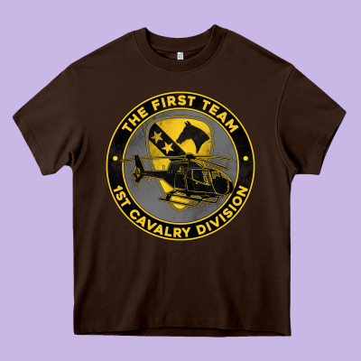 The First Team 1st Cavalry Division Heavy Core Tee Designed By Jasminsmagicworld