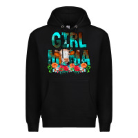 Black Girl Mama Flowers Cow Premium Hoodie - CowCowDesign
