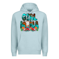 Blue Mist Girl Mama Flowers Cow Premium Hoodie - CowCowDesign