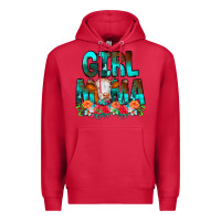 Cardinal Girl Mama Flowers Cow Premium Hoodie - CowCowDesign