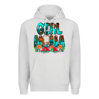 Dove Grey Girl Mama Flowers Cow Premium Hoodie - CowCowDesign
