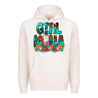 Pale Pink Girl Mama Flowers Cow Premium Hoodie - CowCowDesign