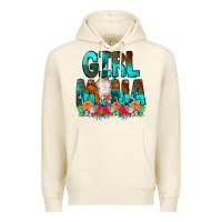 Sandshell Girl Mama Flowers Cow Premium Hoodie - CowCowDesign