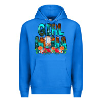 True Royal Girl Mama Flowers Cow Premium Hoodie - CowCowDesign