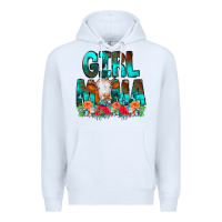 White Girl Mama Flowers Cow Premium Hoodie - CowCowDesign