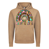 Vintage Coffee Happy Easter Rainbow Vintage Hoodie - BundleAndBundleShop