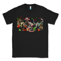 Black Three Christmas Dinosaurs Classic Tee - LillyAllenDesigns