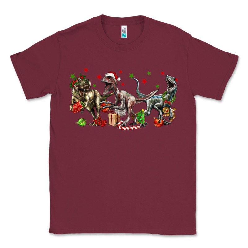 Three Christmas Dinosaurs Classic Tee by LillyAllenDesigns | Teevron
