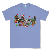 Colony Blue Three Christmas Dinosaurs Classic Tee - LillyAllenDesigns