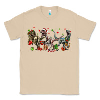 Mushroom Three Christmas Dinosaurs Classic Tee - LillyAllenDesigns