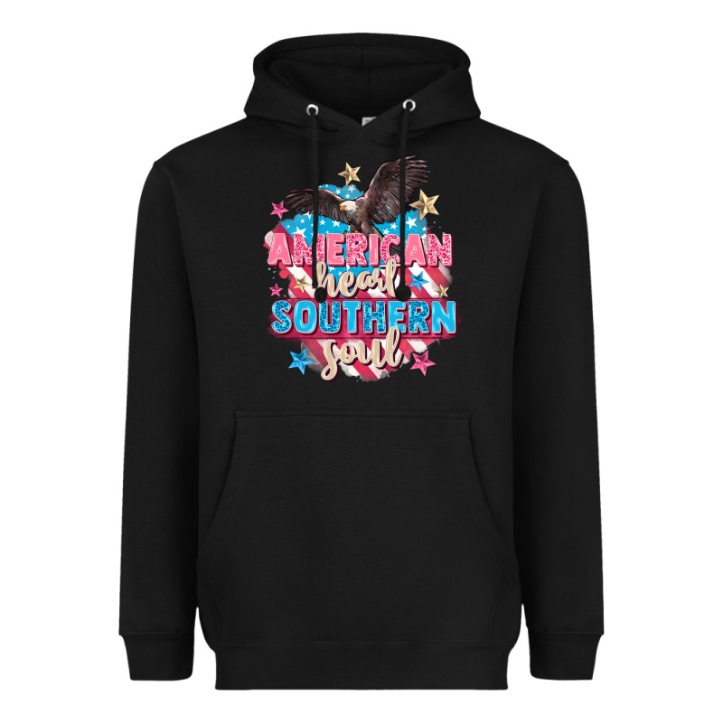 American Heart Southern Soul 4th Of July Heavyweight Hoodie by FaDigitalArtStudio | Teevron