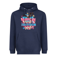 Navy American heart southern soul 4th of july Heavyweight Hoodie - FaDigitalArtStudio