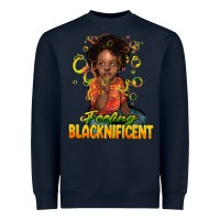 Navy feeling blacknificent Heavyweight Sweatshirt - NancyCooperArtShop