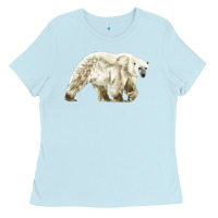 Baby Blue Polar Bear Ladies Tee - LillyAllenDesigns