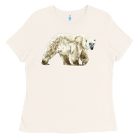 Bone Polar Bear Ladies Tee - LillyAllenDesigns
