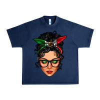 Navy mexican latina girl messy bun Urban Heavy Tee - LillyAllenDesigns
