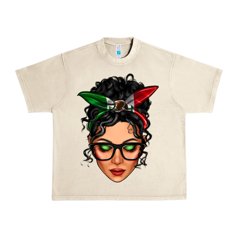 Mexican Latina Girl Messy Bun Urban Heavy Tee by LillyAllenDesigns | Teevron