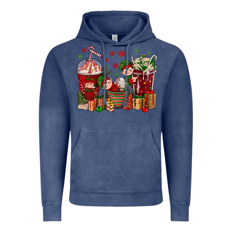 Elf Coffee Cups Christmas Vintage Hoodie by BundleAndBundleShop | Teevron