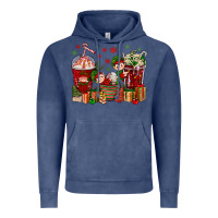 Vintage Denim Elf Coffee Cups Christmas Vintage Hoodie - BundleAndBundleShop