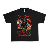 Black Christmas life is better with a dachshund Urban Heavy Tee - JahusDesignShop