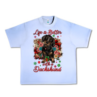Grape Ice Christmas life is better with a dachshund Urban Heavy Tee - JahusDesignShop
