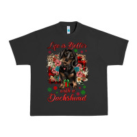 Pigment Black Christmas life is better with a dachshund Urban Heavy Tee - JahusDesignShop