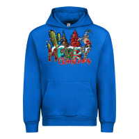Cobalt Merry Christmas Urban Hoodie - CowhideDigitalArt