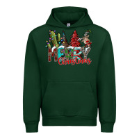 Forest Green Merry Christmas Urban Hoodie - CowhideDigitalArt