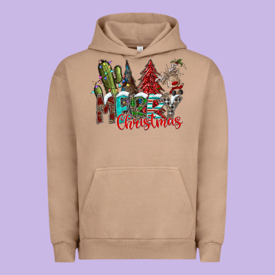 Merry Christmas Urban Hoodie Designed By Cowhidedigitalart
