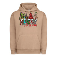 Pigment Burro Merry Christmas Urban Hoodie - CowhideDigitalArt